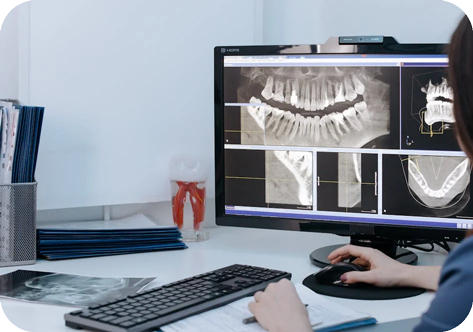 Orthodontic diagnostic imaging including dental X‑rays used for treatment planning