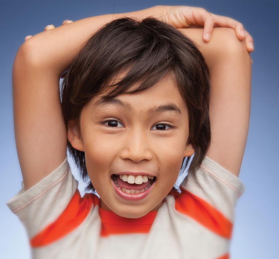 Young boy smiling